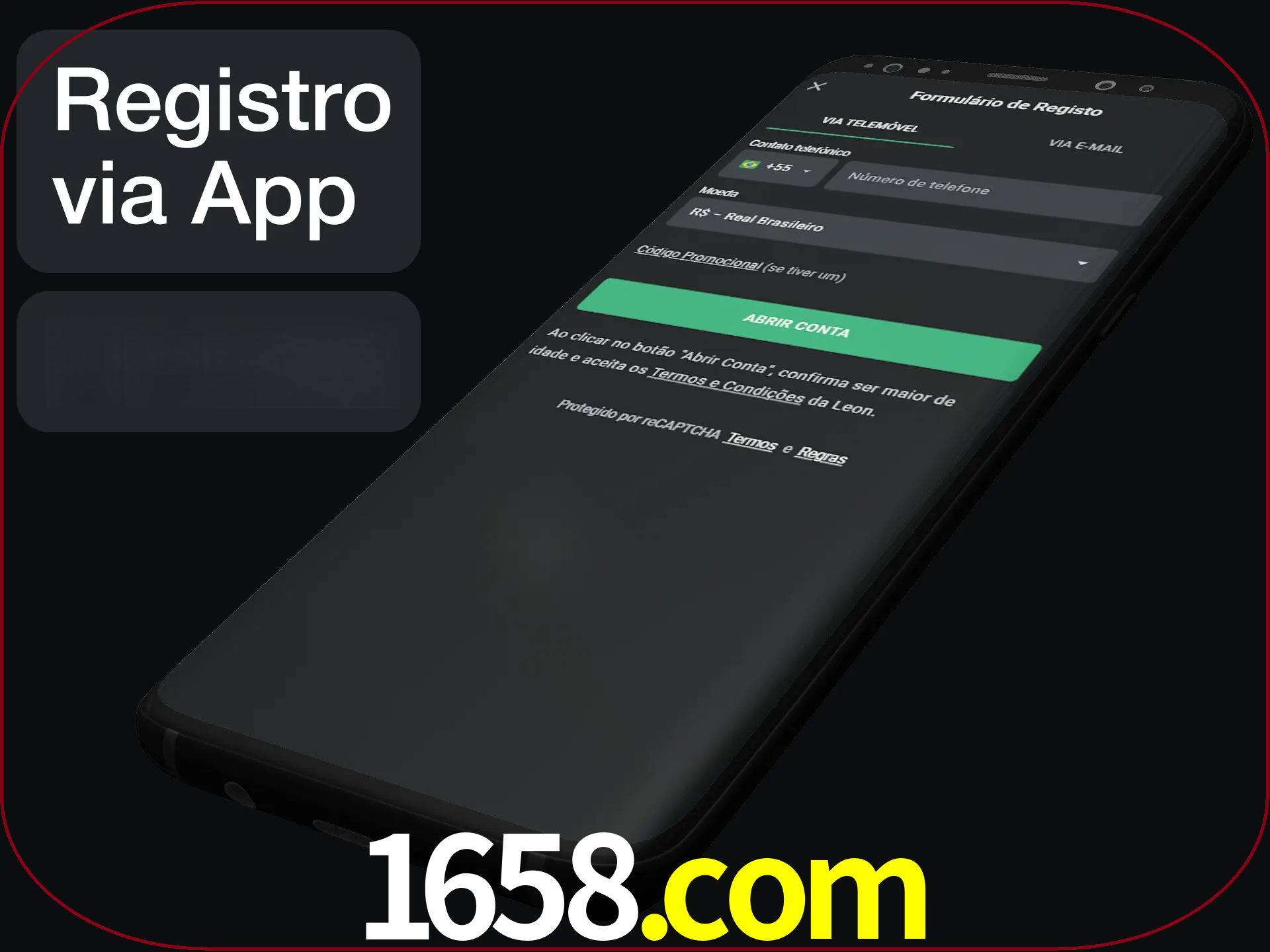 Registre-se quiclly em LeonBet usando o aplicativo.